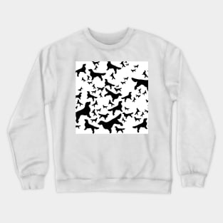 Golden Retriever Pattern BW Crewneck Sweatshirt